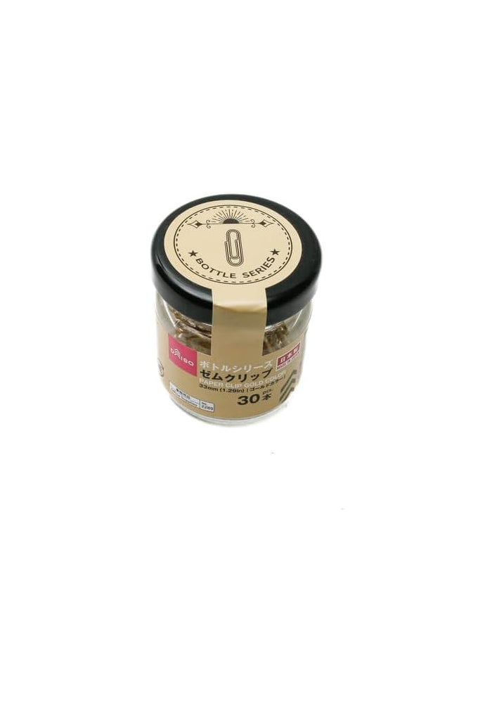 Daiso سلسلة زجاجات دايسو مشابك ورق ذهبية - 33 مم، 30 قطعة - Image 3